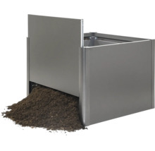 Composteur en métal avec terre de compost