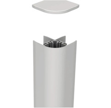 Étagère d''angle avec profilé en aluminium pour aménagement intérieur