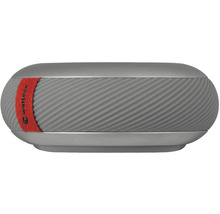 Logo Walteco sur un haut-parleur rond gris
