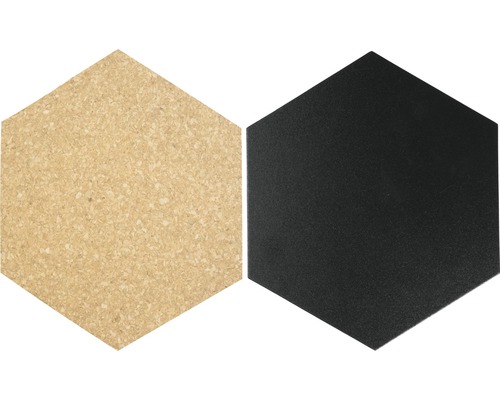 Lot De 8 Panneaux En Liège Hexagonaux Colorés – Idéal Pour Afficher Photos, Notes Et Clés, Avec Punaises Incluses