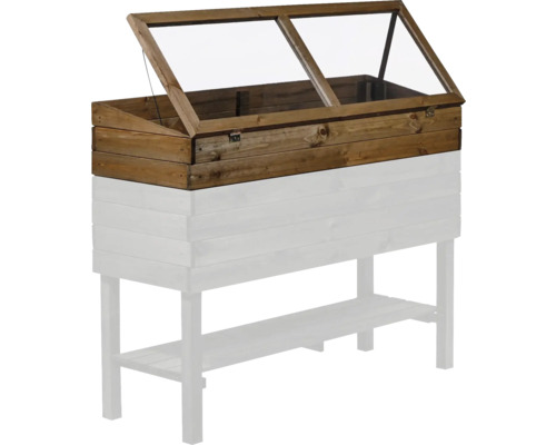 Hochbeet aus Holz mit Aufsatz