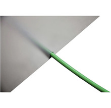 Aluminiumprofil mit grüner Stange