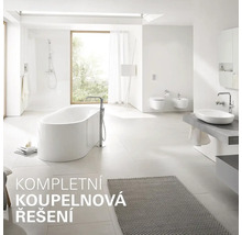 Salle de bain lumineuse avec baignoire, douche, lavabo et toilettes