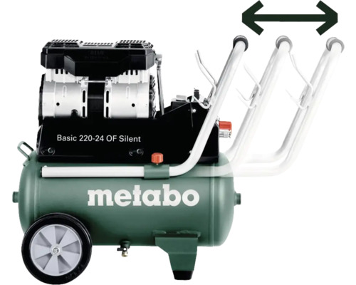 Compresseur Metabo Basic 220-24 OF Silent avec poignée réglable