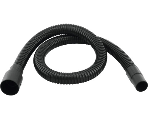 Schwarzer Staubsaugerschlauch aus Kunststoff