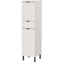Armoire haute blanche avec deux tiroirs et une porte