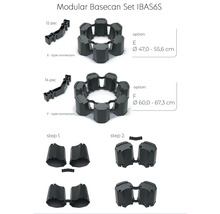 Modulares Basecan Set IBAS6S mit E- und F-Verbindern und Durchmesseroptionen