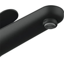 Robinet noir avec bec rond