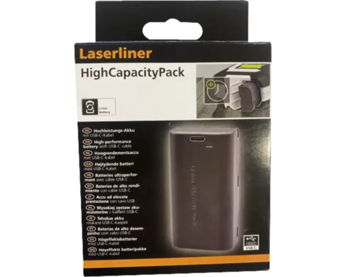 Laserliner High Capacity Pack mit Lithium-Ionen-Akku und USB-C-Kabel