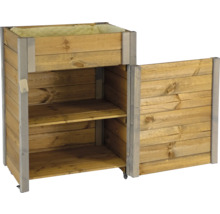 Holzpflanzkasten mit Stauraum und Tür