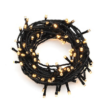 Guirlande lumineuse avec petites lampes sur un câble noir