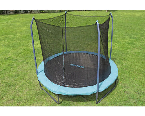 Trampoline de jardin rond avec filet de sécurité