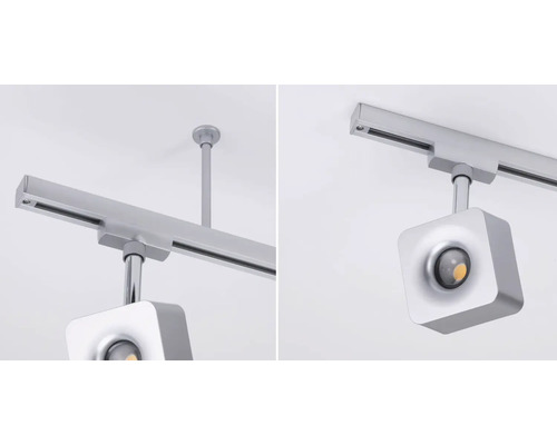 Rail de plafond avec spot LED carré