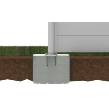 Fondation en béton pour poteaux de clôture dans le sol