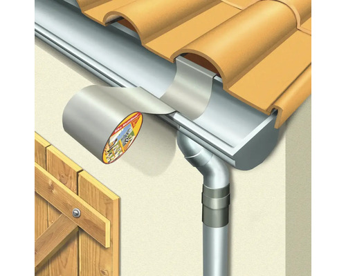 Ruban d''étanchéité Sika MultiSeal pour la réparation d''une gouttière