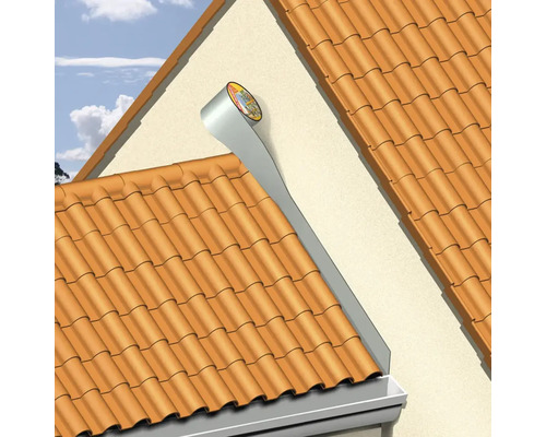 Vue détaillée du toit avec bande d''étanchéité