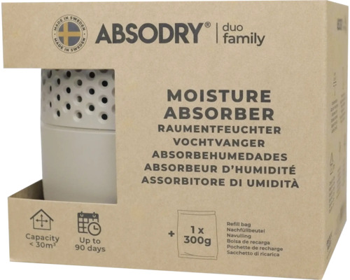 Absodry Raumentfeuchter Duo Family mit Nachfüllbeutel