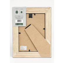 Rückseite eines Holzbilderrahmens mit Aufsteller