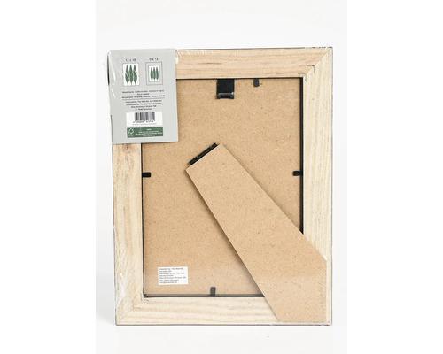 Holz Bilderrahmen von hinten mit Aufsteller