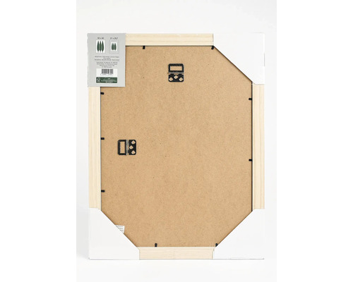 Dos d''un cadre photo avec cadre en bois