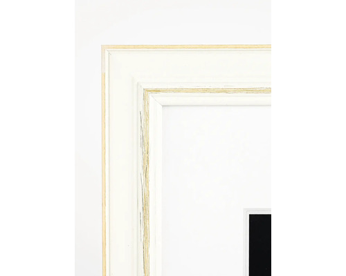 Vue détaillée d''un cadre photo blanc