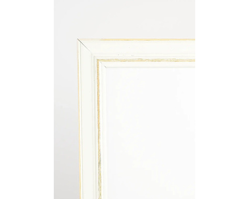 Vue détaillée d''un cadre photo blanc