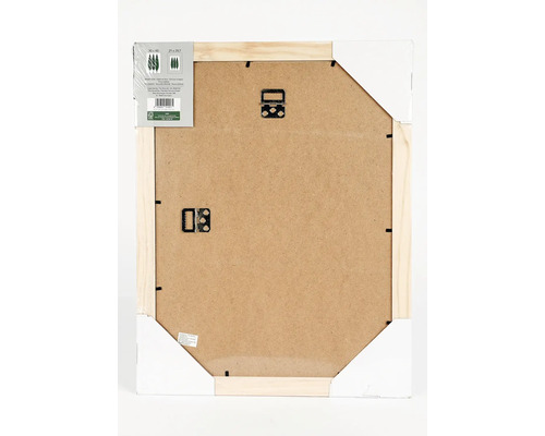 Arrière d''un cadre photo en bois avec crochets de suspension