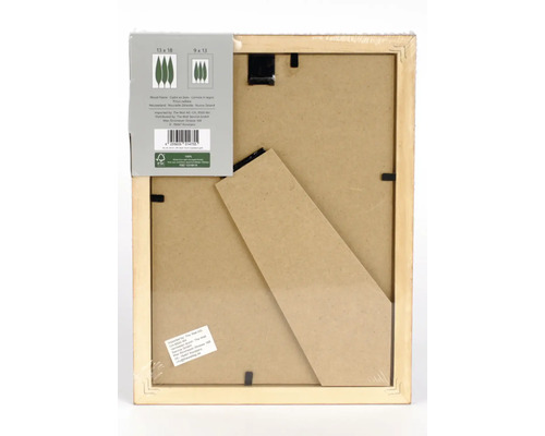 Vue arrière du cadre photo en bois