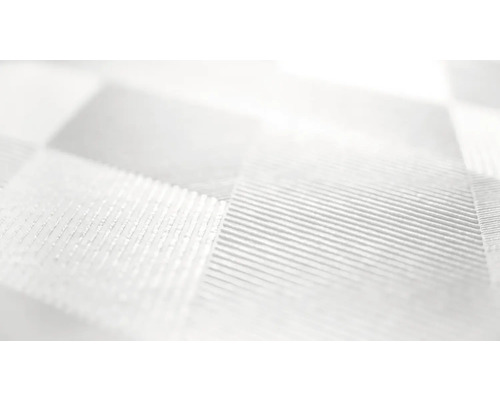 Nahaufnahme eines weißen Textilgewebes mit Schachbrettmuster