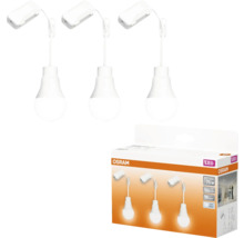 Lampe LED Osram avec douille et ampoule, lot de 3