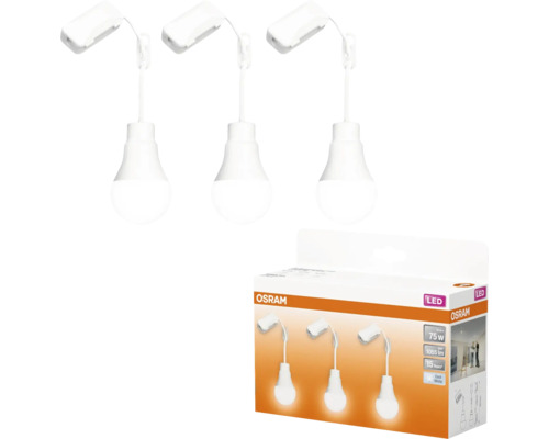 Lampe LED Osram avec douille et ampoule, lot de 3