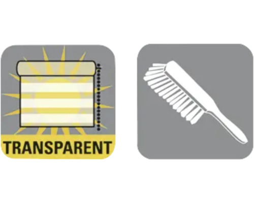 Symbol für Transparenz und Bürste