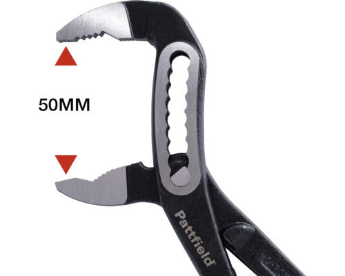 Wasserpumpenzange mit 50 Millimeter Maulöffnung