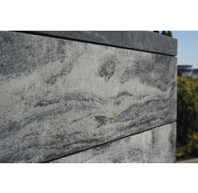 Gros plan d'un mur en blocs de béton