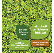 Informationen zu Rasenpflegeprodukten: Für einen tiefgrünen Rasen, mit schnell verfügbarem Stickstoff, erhöht die Widerstandsfähigkeit des Rasens, langfristig verfügbare Nährstoffe.