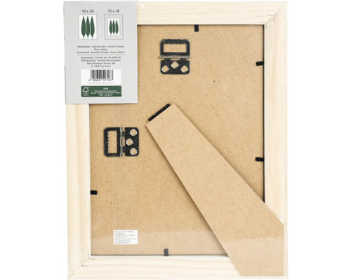 Holz Bilderrahmen mit Aufhängevorrichtung und Ständer