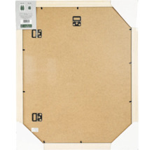 Rückseite eines Holzbilderrahmens mit Aufhängungen