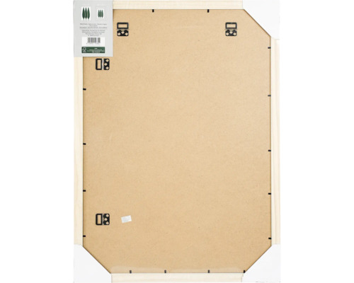 Rückseite eines Holzbilderrahmens mit Aufhängern