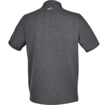 Graues Poloshirt mit kurzen Ärmeln, Rückansicht