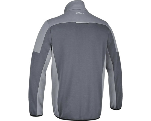 Veste en polaire grise avec fermeture éclair intégrale