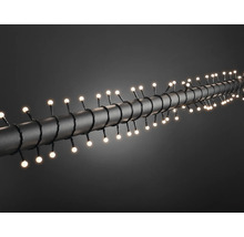 Guirlande lumineuse avec de petites lampes rondes sur un câble noir