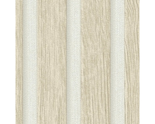 Papier peint aspect bois avec rayures verticales