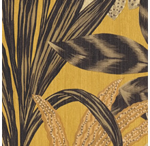 Gros plan d''un papier peint avec motif de feuilles