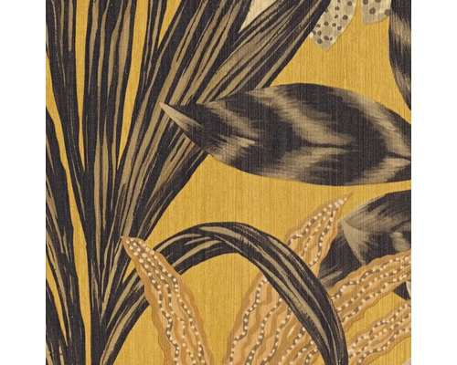 Gros plan d''un papier peint avec motif de feuilles