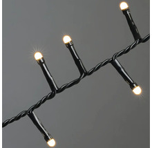 Guirlande lumineuse avec LED blanc chaud sur câble noir