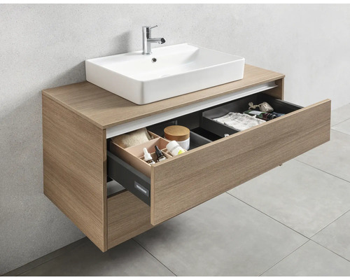 Meuble sous-lavabo avec tiroirs et vasque à poser