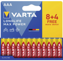 Piles Varta Longlife Max Power AAA, pack de 12