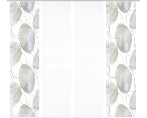 Panneau coulissant avec motif abstrait pour la décoration de fenêtre