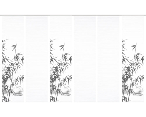 Schiebegardine mit Bambusmotiven für Fensterdekoration