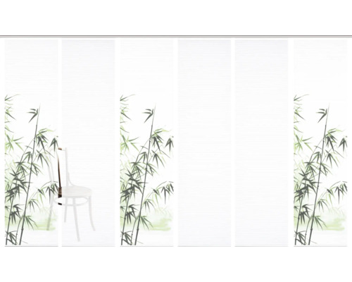 Schiebegardine mit Bambusmotiv